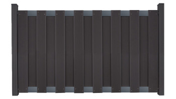 planeo Gardence Premade - BPC recinzione da giardino anteriore antracite con traversa DB703 antracite 180 x 90 cm