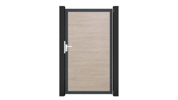 planeo Gardence Simply - Porta universale in PVC Quercia Sheffield con telaio in alluminio antracite | DB703 100 x 180 cm