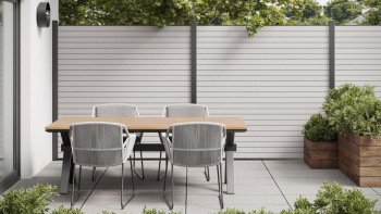 planeo 3D - recinzione da giardino grigio chiaro antico