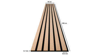 Skaben Pannelli acustici SilentWall Comfort Light - rovere marrone chiaro - 250 x 30 cm