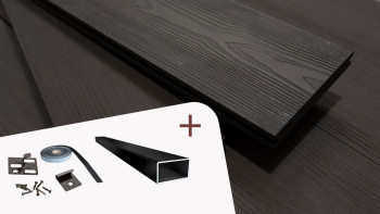 planeo set completo quercia boschetto struttura in legno massiccio rovere carbone