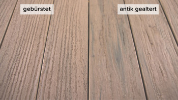 planeo TitanWood - tavola massiccia sabbiata grigio antico invecchiato/spazzolato