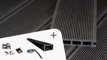 planeo set completo ECO-Line camera cava grigio scuro struttura scanalata