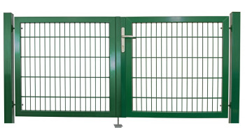 planeo cancello universale pesante 2-ali. simmetrico Verde muschio inclusi i pali della porta