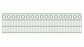 recinzione decorativa a doppio binario Halo 6/6/6 RAL 6005 verde muschio