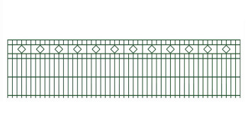 recinzione a doppio picchetto planeo quadrato 6/6/6 RAL 6005 verde muschio