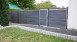 planeo Solid - pannello di design per recinzioni da giardino in vetro15 grigio pietra coex