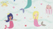 carta da parati di carta da parati per bambini Boys & Girls 6 A.S. Création carta da parati per bambini sirene blu multicolore verde 691