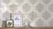 Carta da parati non tessuta Alpha Architects Ornamenti in carta beige metallizzata 803
