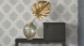 Carta da parati non tessuta Alpha Architects Ornamenti in carta beige metallizzata 803