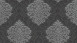 Carta da parati in tessuto non tessuto Alpha Architects Ornamenti di carta Metallic Black 804