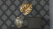 Carta da parati in tessuto non tessuto Alpha Architects Ornamenti di carta Metallic Black 804