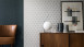 Carta da parati non tessuta Alpha Architects Paper Retro Metallic White 271