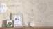 Carta da parati in tessuto non tessuto Alpha Architects Carta stile country lascia beige metallico 712