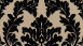 Carta da parati in vinile flocculata Castello Architects Ornamenti in carta nera metallizzata 804