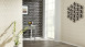 Carta da parati in vinile floccato Castello Architects Ornamenti in carta nero crema 826