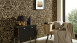 Carta da parati in vinile floccato Castello Architects Ornamenti in carta nera 834
