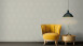 Carta da parati in vinile Absolutely Chic Architects Carta Retro Peacock Feathers Metallic Grey Beige 711