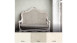 Carta da parati in vinile Absolutely Chic Architects Carta Retro Peacock Feathers Metallic Grey Beige 711