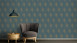 Carta da parati in vinile Assolutamente Chic Architetti Carta Carta Retro Pavone Piume Blu Giallo Metallico 712