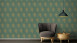 Carta da parati in vinile Absolutely Chic Architects Carta Retro Peacock Feathers Metallic Green Brown 714