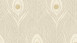 Carta da parati in vinile Absolutely Chic Architects Carta Retro Architetti Piume di pavone beige grigio metallizzato 717