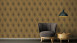 Carta da parati in vinile Absolutely Chic Architects Carta Retro Peacock Feathers Metallic Brown Brown Black 718