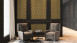 Carta da parati in vinile Absolutely Chic Architects Carta Retro Metallic Black Brown 736