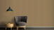 Carta da parati in vinile Absolutely Chic Architects Carta Retro Metallic Black Brown 736