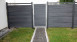planeo Solid - pannello di design per recinzioni da giardino in vetro15 grigio pietra coex