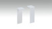 Pezzo di collegamento autoadesivo per battiscopa F100201M Modern White 18 x 50 mm - 2pz.