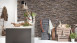 Carta da parati in vinile Best of Wood'n Stone 2a edizione A.S. Création muro in pietra stile country beige marrone giallo 217