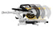 Troncatrice a batteria DeWalt 18V e sega circolare DCS365 184 mm - senza batteria