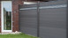 planeo Solid - pannello di design per recinzioni da giardino Alu15 grigio pietra coex
