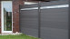 planeo Solid - pannello di design per recinzioni da giardino in vetro15 grigio pietra coex