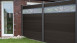 planeo Solid - Pannello di design per recinzioni da giardino Alu30 Noce coex