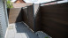 planeo Solid - pannello di design per recinzioni da giardino in vetro15 noce coex