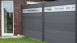 planeo Solid - pannello di design per recinzioni da giardino in vetro30 grigio pietra coex