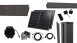 planeo recinzione solare set completo formato verticale 2061 mm di altezza x 2554 mm di larghezza grigio antracite per l'incasso nel calcestruzzo