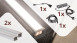 planeo Glow - set di illuminazione per recinzioni per 2 strisce luminose